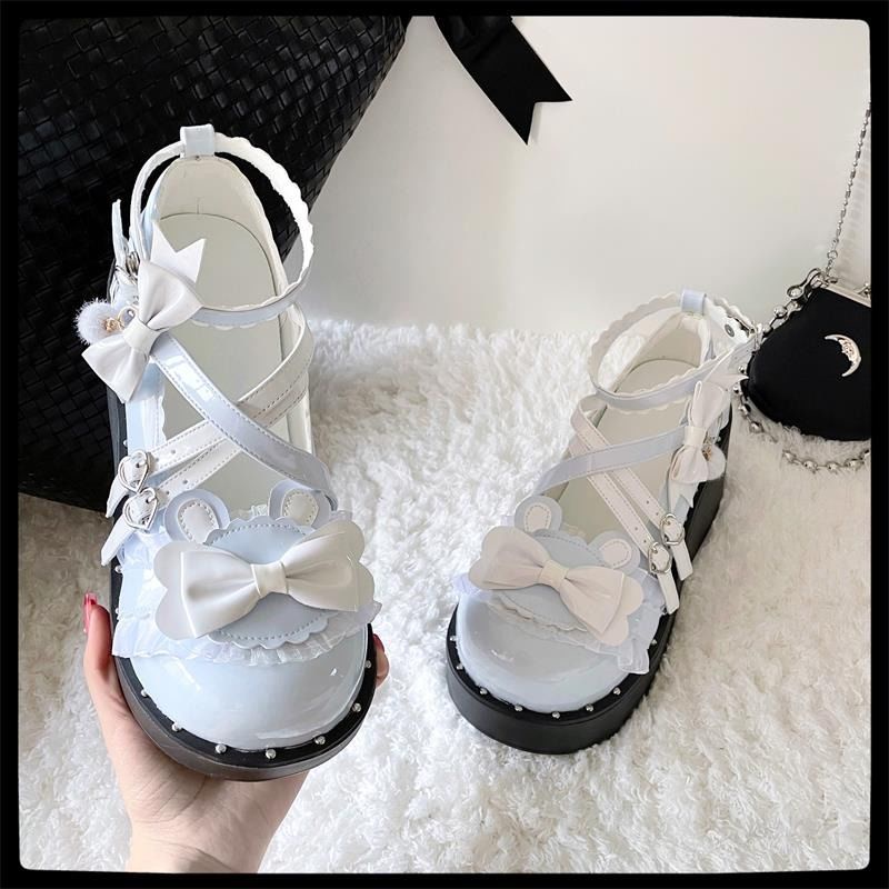 Giày Búp Bê Đầu Tròn Phong Cách Lolita Nhật Bản Dễ Thương Cho Nữ