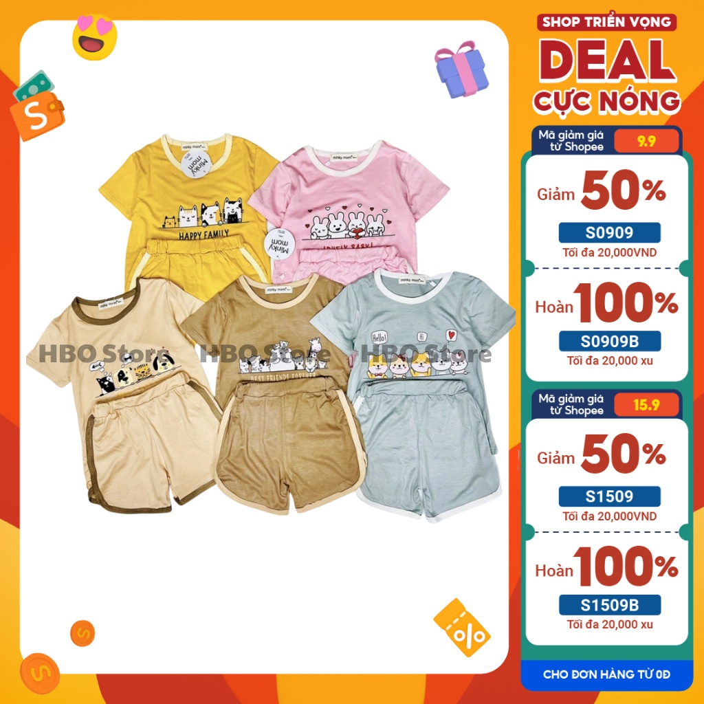 BỘ CỘC TAY THUN LẠNH MINKYMOM,ĐỒ BỘ TRẺ EM DÀNH CHO BÉ TRAI BÉ GÁI 29 - HBO STORE