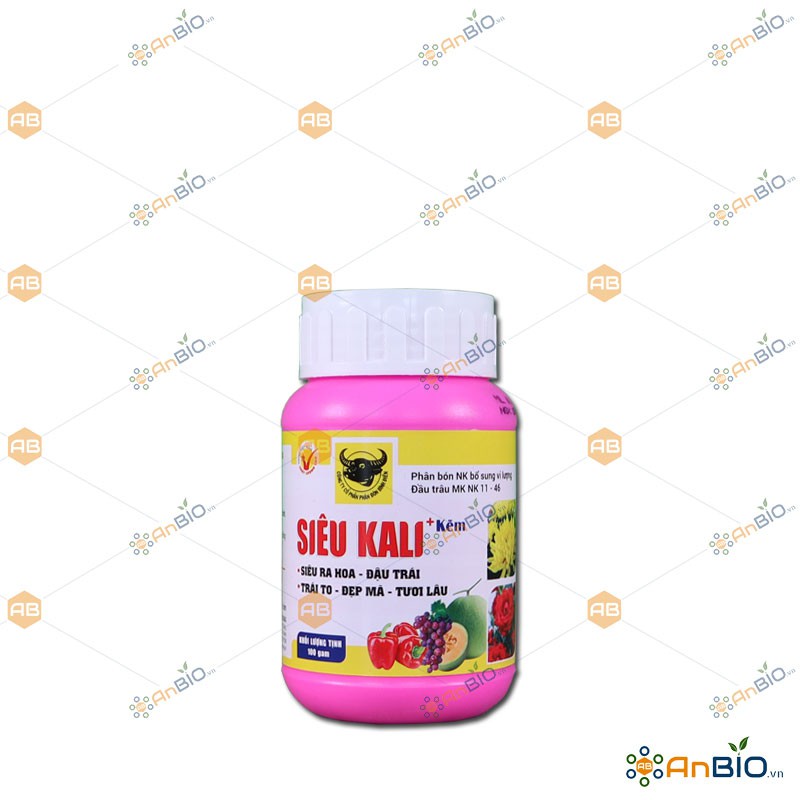 Phân Bón Đầu Trâu SIÊU KALI + KẼM Hũ 100g SIÊU RA HOA – ĐẬU TRÁI - D3.1007.1