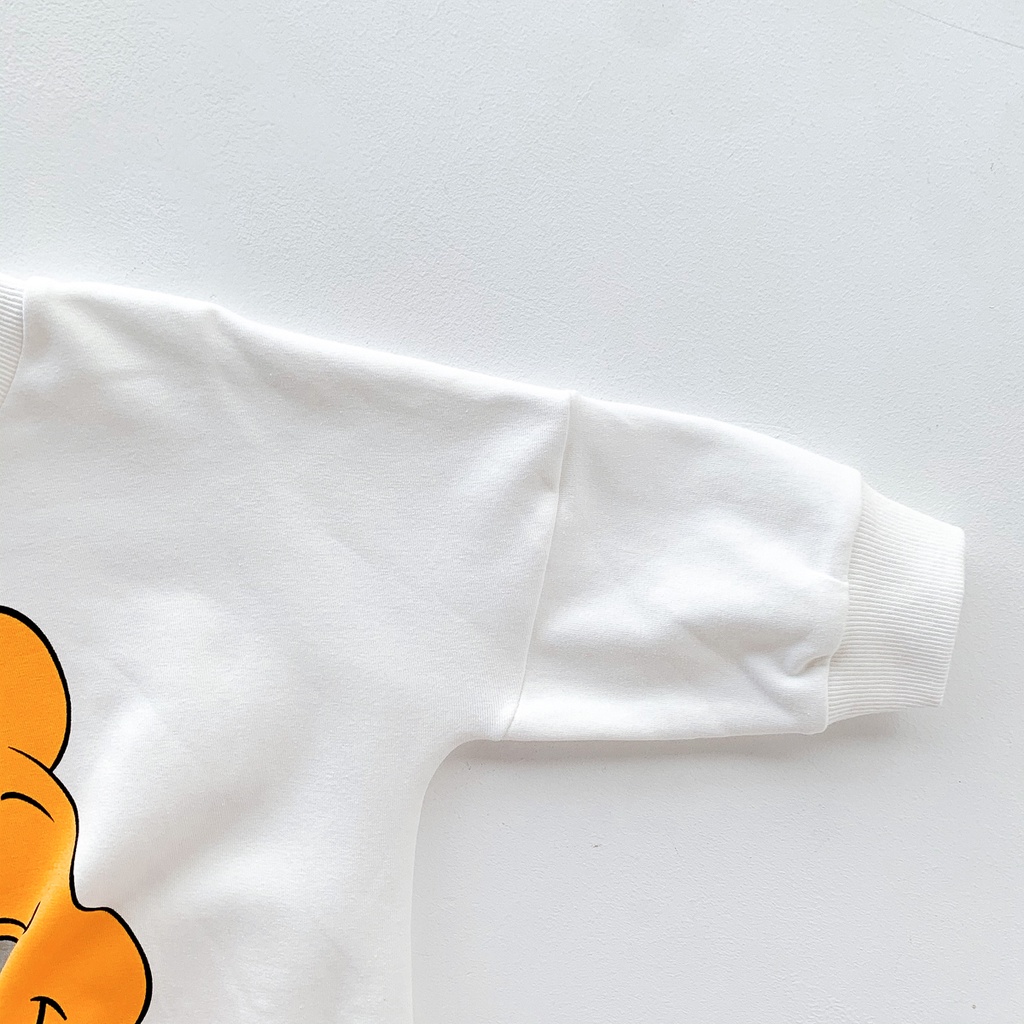 Bộ áo liền quần tay dài in họa tiết hoạt hình dễ thương thời trang mùa thu cho bé sơ sinh