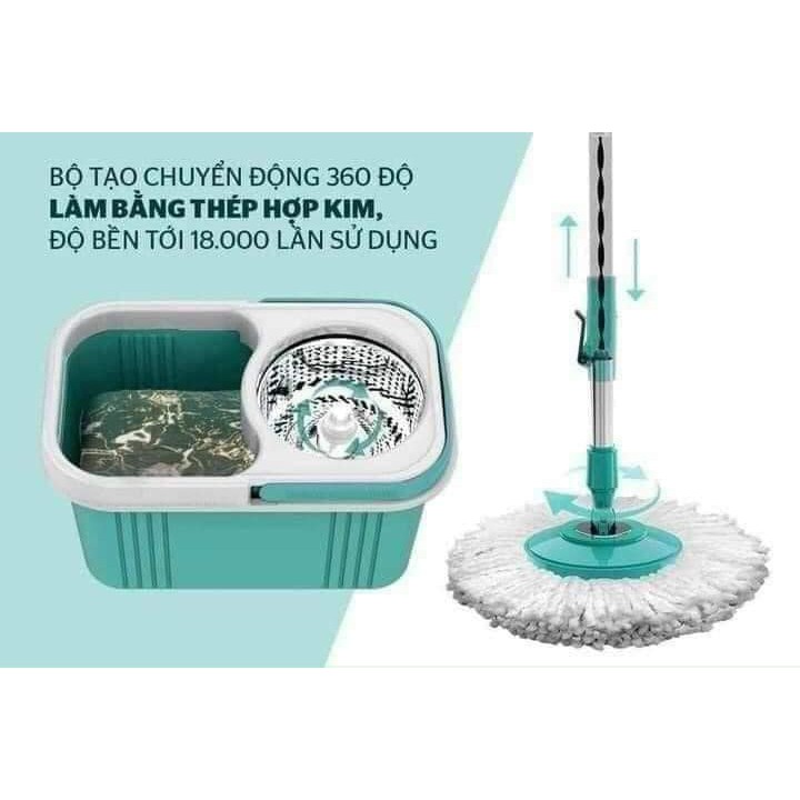 BỘ LAU NHÀ XOAY 360 ĐỘ HAPPY TIME (THUỘC TẬP ĐOÀN SUNHOUSE) (KÈM 2 BÔNG LAU)