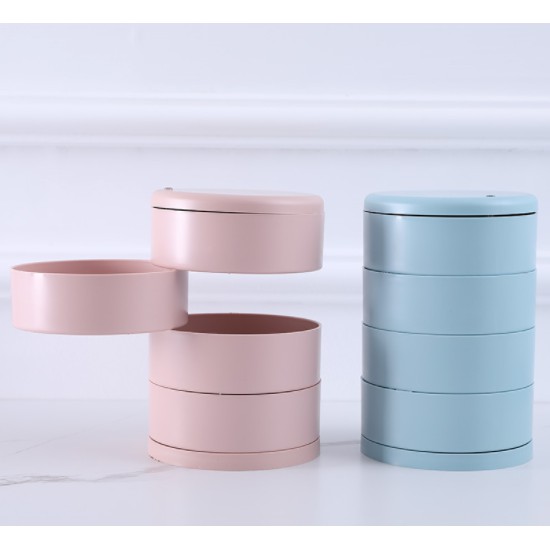 Hộp gấp đựng mỹ phẩm khay đựng trang sức hộp xoay gấp gọn tiện dụng thời trang DMP1