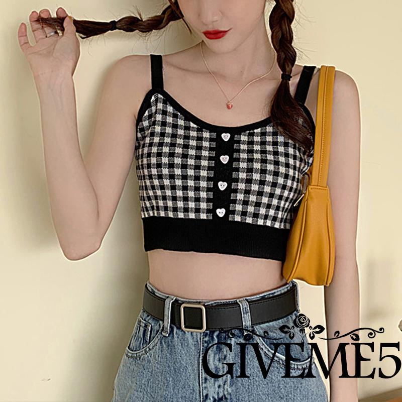 Áo croptop dệt kim cổ tròn màu sắc thời trang cho nữ