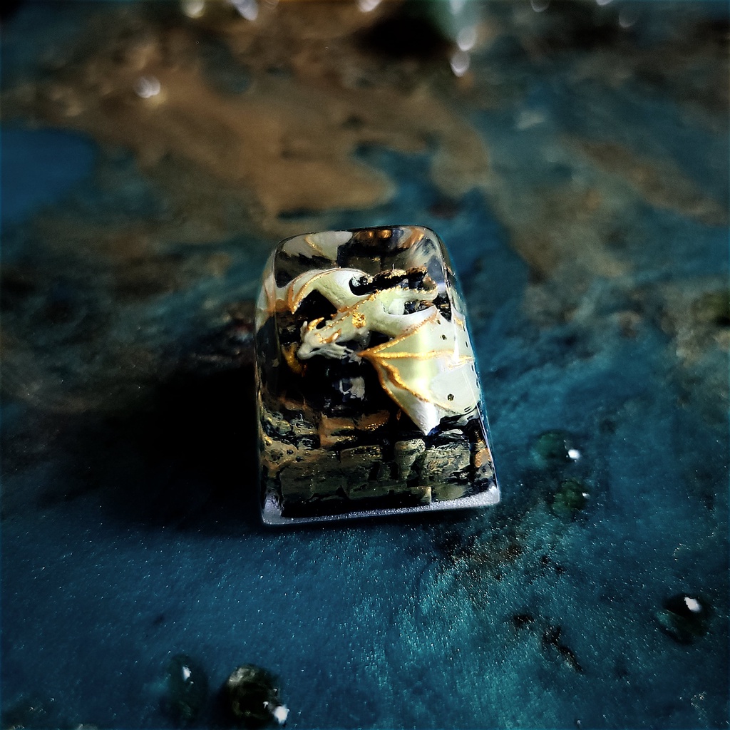 Keycap Desert Dragon - keycap lẻ - keycap anime - keycaps xuyên led -  resin epoxy