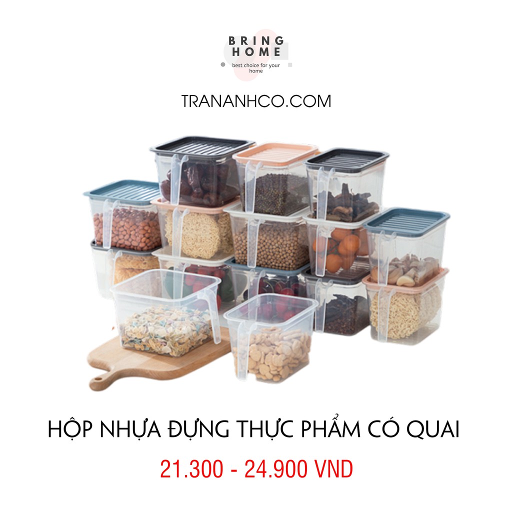 Hộp nhựa đựng thực phẩm có quai tiện lợi