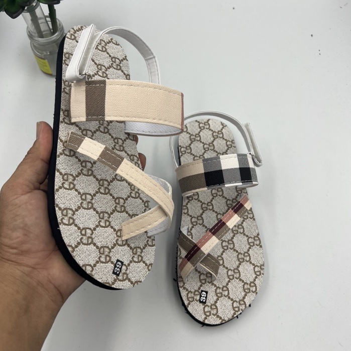 Dép sandal nam nữ A58 sọc vàng ( sandal đồng nai )