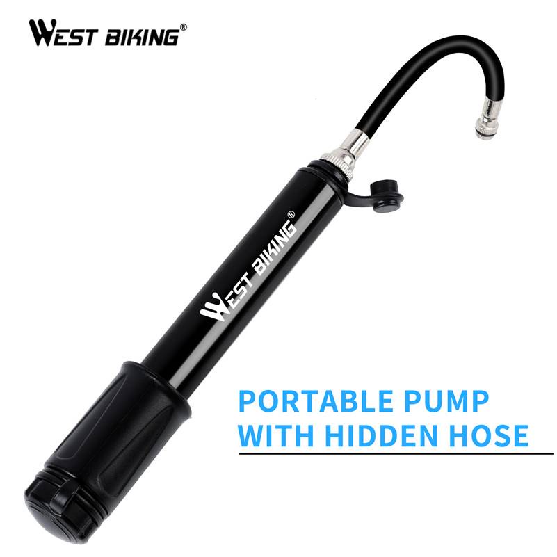Máy bơm xe đạp WEST BIKING 100Psi Máy bơm lốp xe đạp nhỏ Máy bơm lốp xe đạp