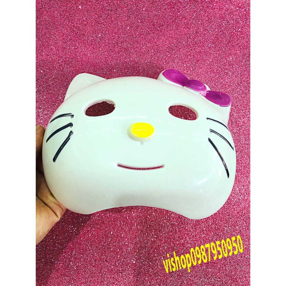 Mặt nạ hóa trang mèo Hello Kitty cho bé chơi trung thu,halloween,lễ hội,quà tặng-Mặt nạ hóa trang mèo