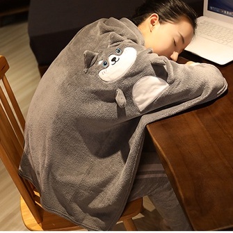 Cuộn Chăn Nghỉ Trưa Văn Phòng Thoáng Khí Hoạt Hình Thú Dễ Thương