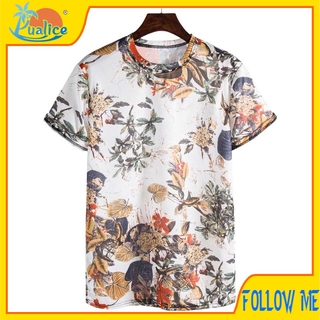 Summer fashion floral short sleeve t-shirt for men