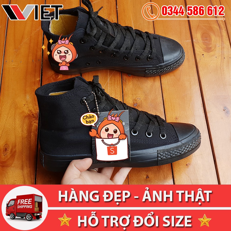 [FREE SHIP TOÀN QUỐC] Giày Thể Thao CV Classic Đen Full Cao Cổ Giá Rẻ | BigBuy360 - bigbuy360.vn