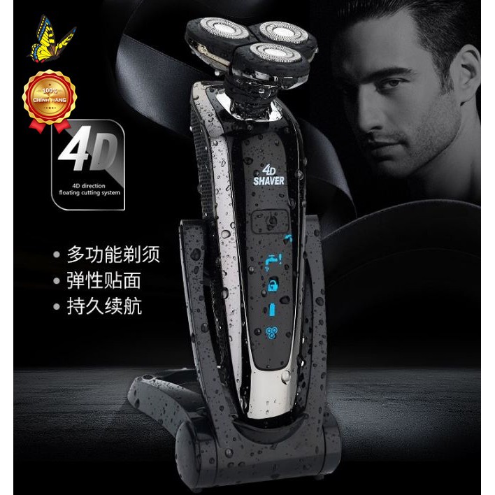 Máy Cạo Râu đa năng 3 lưỡi kép, cạo cực sát chông nước Shaver