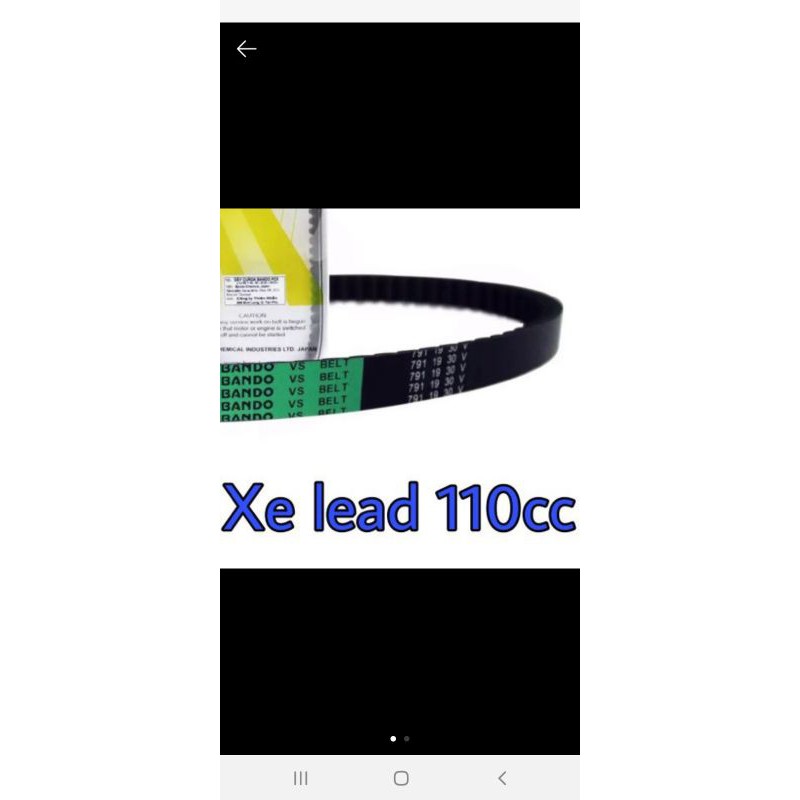 dây curoa lead 110 và lắp cho xe scr 110 chính hãng bando