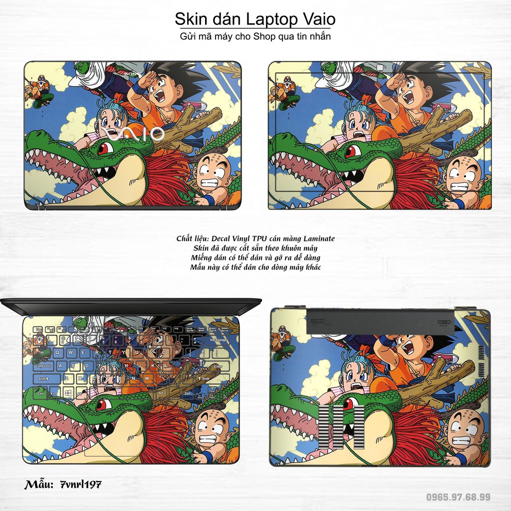 Skin dán Laptop Sony Vaio in hình Dragon Ball _nhiều mẫu 3 (inbox mã máy cho Shop)