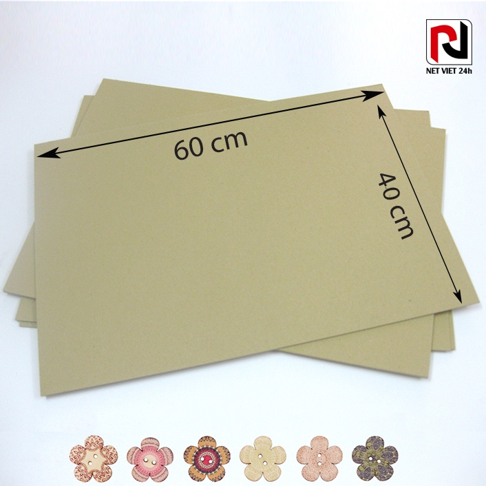 Combo 5 - 10 tấm Carton lạnh 2 lớp = 1mm, Carton tấm làm bìa sổ tay, sổ note, bìa cứng, bìa menu, đồ handmade