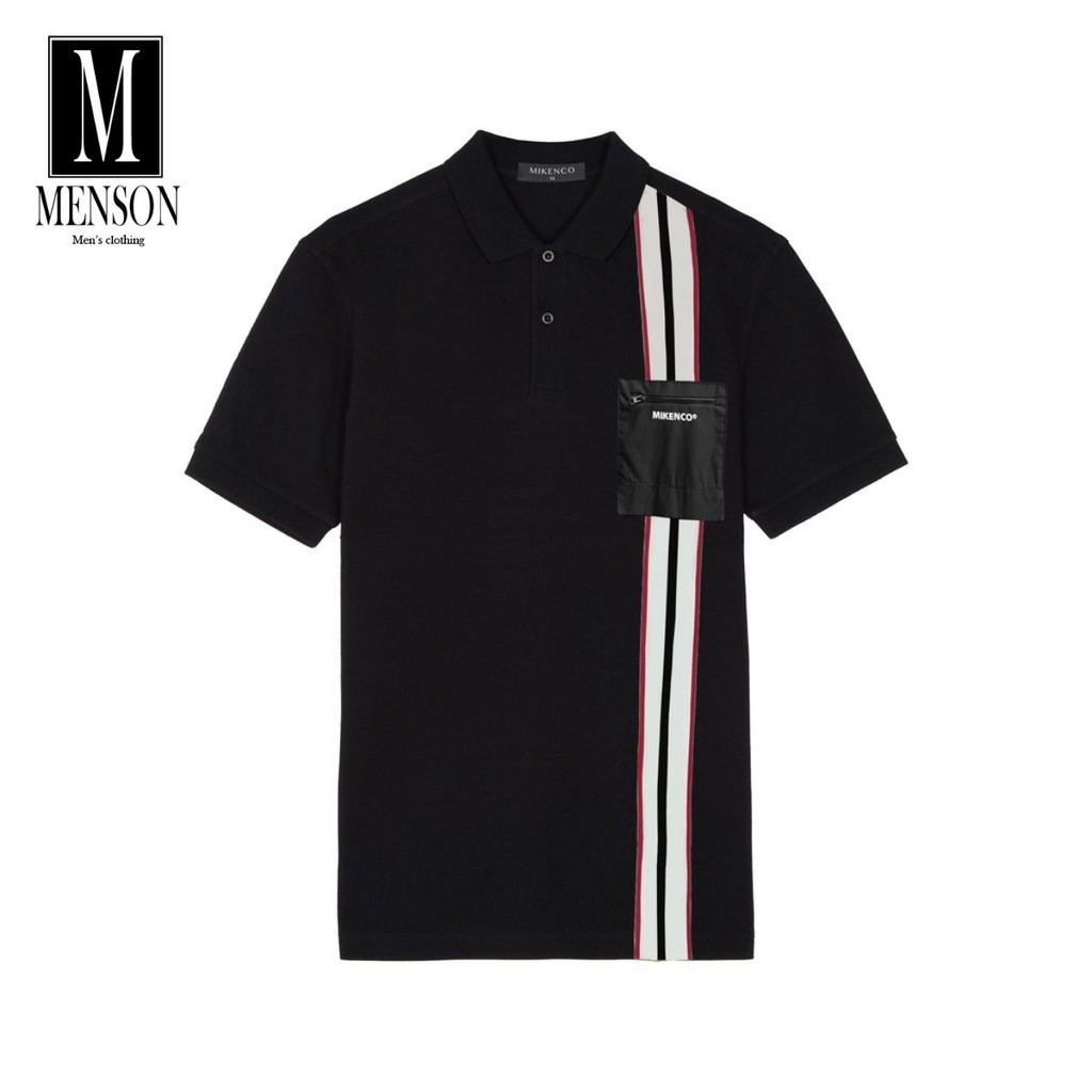 Áo thun có cổ unisex kẻ sọc Stripe Polo - Áo polo nam hàng hiệu cao cấp chất mát mùa hè MENSON M2006