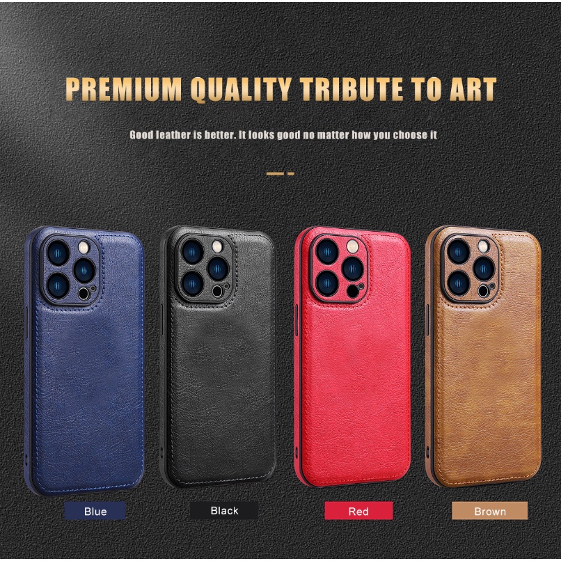 Ốp Điện Thoại Da Phong Cách vintage Cho iphone 14 pro max 13 12 11 x xr xs max x 14plus 2022