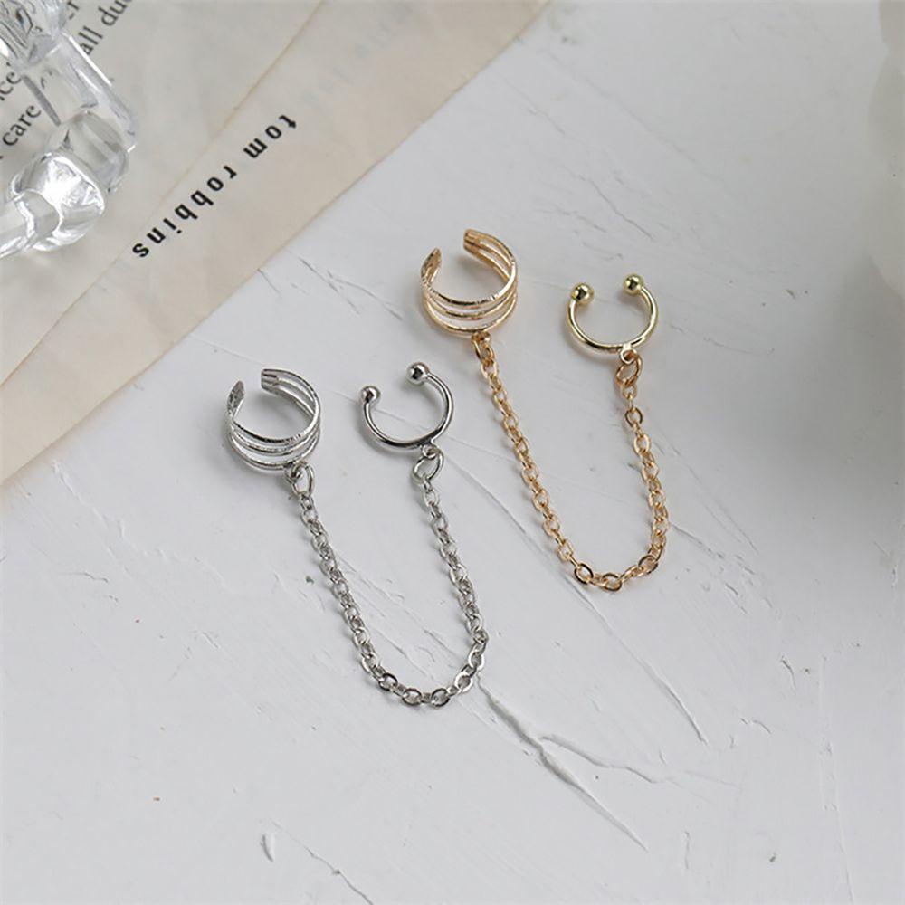 Bông Tai Xích Dáng Dài Bằng Hợp Kim Phong Cách Hàn Quốc Dành Cho Nữ