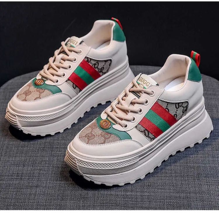 Giày đế dày tăng chiều cao đơn giản thời trang 2022 dành cho nữ