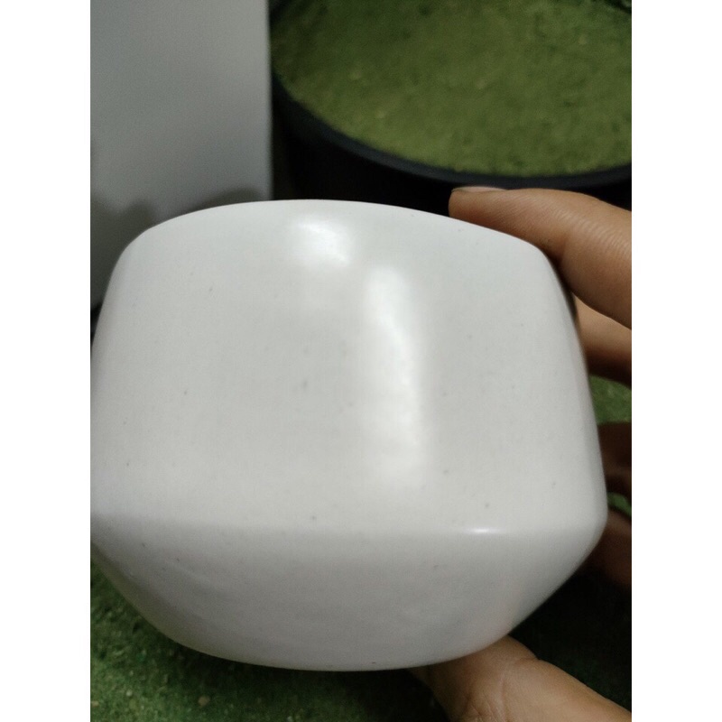 Chậu sứ Bát Tràng men mát dáng tròn  cỡ nhỏ trồng cây,trồng sen đá siêu đẹp
