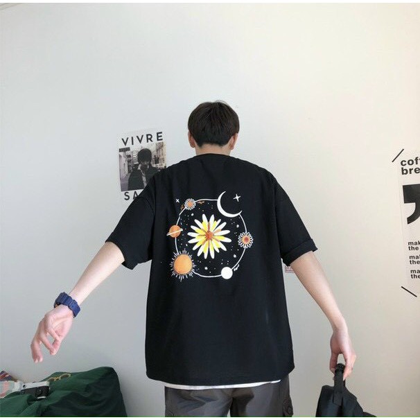 Áo thun dáng rộng tay lỡ nam nữ Unisex đẹp hàng cao cấp hình sao ngân hà | BigBuy360 - bigbuy360.vn