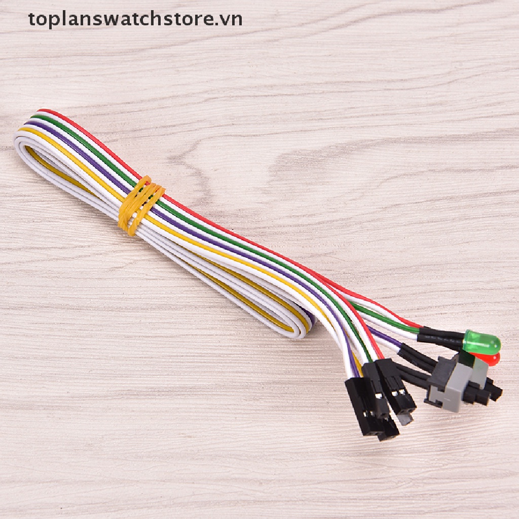 Dây Cáp Nguồn Bo Mạch Chủ ATX PC 2 Nút On / Off / Reset w / LED 68cm