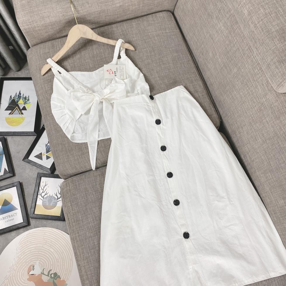 Set đồ nữ cá tính, set váy dài áo dây đi chơi sang chảnh mùa hè đẹp 8A00062 TKBHH | BigBuy360 - bigbuy360.vn