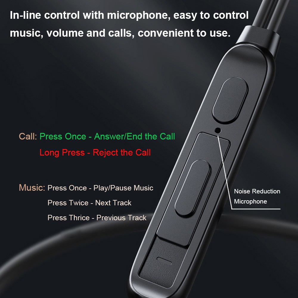 Tai Nghe Nhét Tai Có Nút Điều Khiển Và Mic Đầu Cắm 3.5mm Cho Lenovo XF06