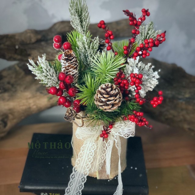 (Giá Tại Xưởng)Bình hoa Noel Trang Trí Giáng Sinh, Decor Phòng Khách, Shop, Studio của Mê Thảo Flower