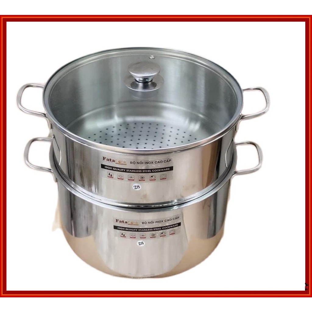 BỘ NỒI XỬNG FATA COOK 28/30CM (1 ĐÁY)