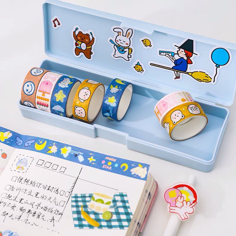 (WT02) Washi Tape Nhiều Hình Dễ Thương