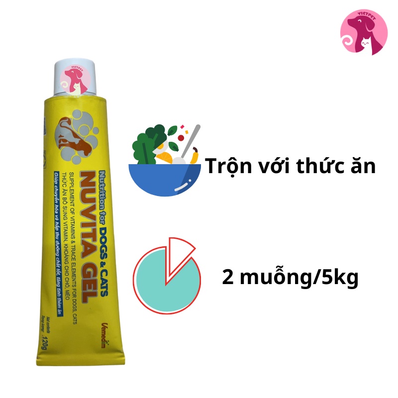 NUVITA GEL - Thức ăn bổ sung vitamin và khoáng chất cho chó mèo - Vimedim
