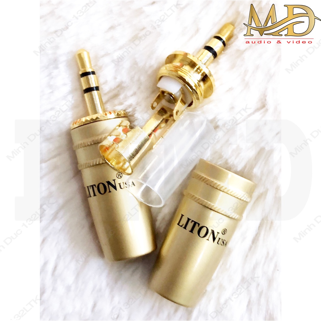 Jack 3.5mm - Đầu giắc 3.5 ly, Jack 3 ly Liton Vàng lớn