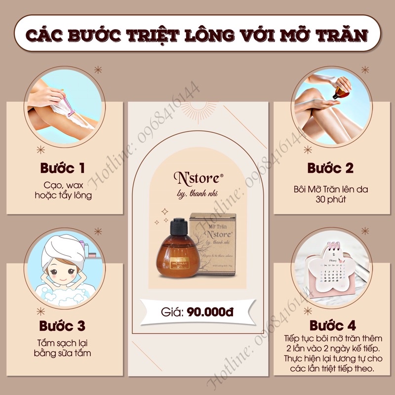 [Chính Hãng] Mỡ trăn nguyên chất N'store, triệt lông, mờ rạn da, lành vết bỏng (mẫu mới tặng kèm sách hướng dẫn)