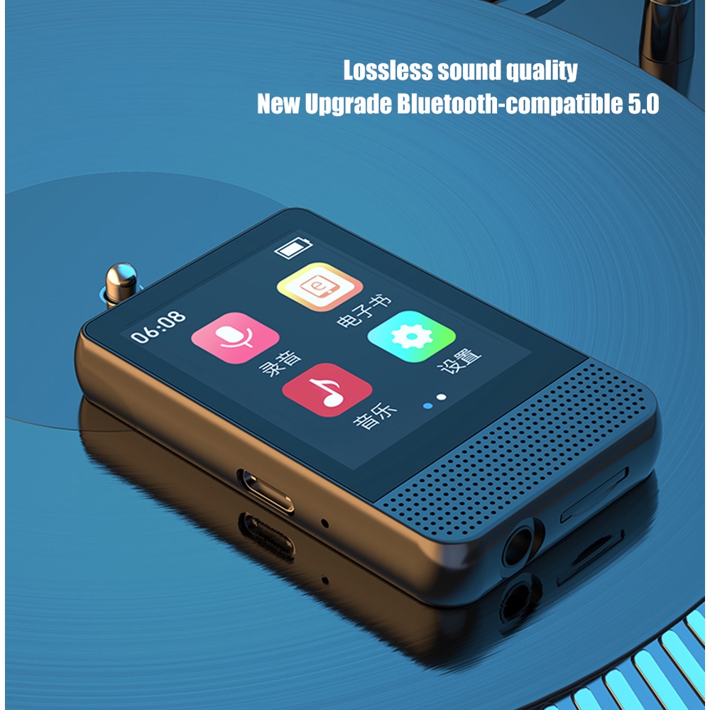 Máy Nghe Nhạc Kim Loại Mini FAAEAL RUIZU M16 Bluetooth MP3 MP4 Cảm Ứng Thông Minh 16 / 32GB HiFi Có Loa