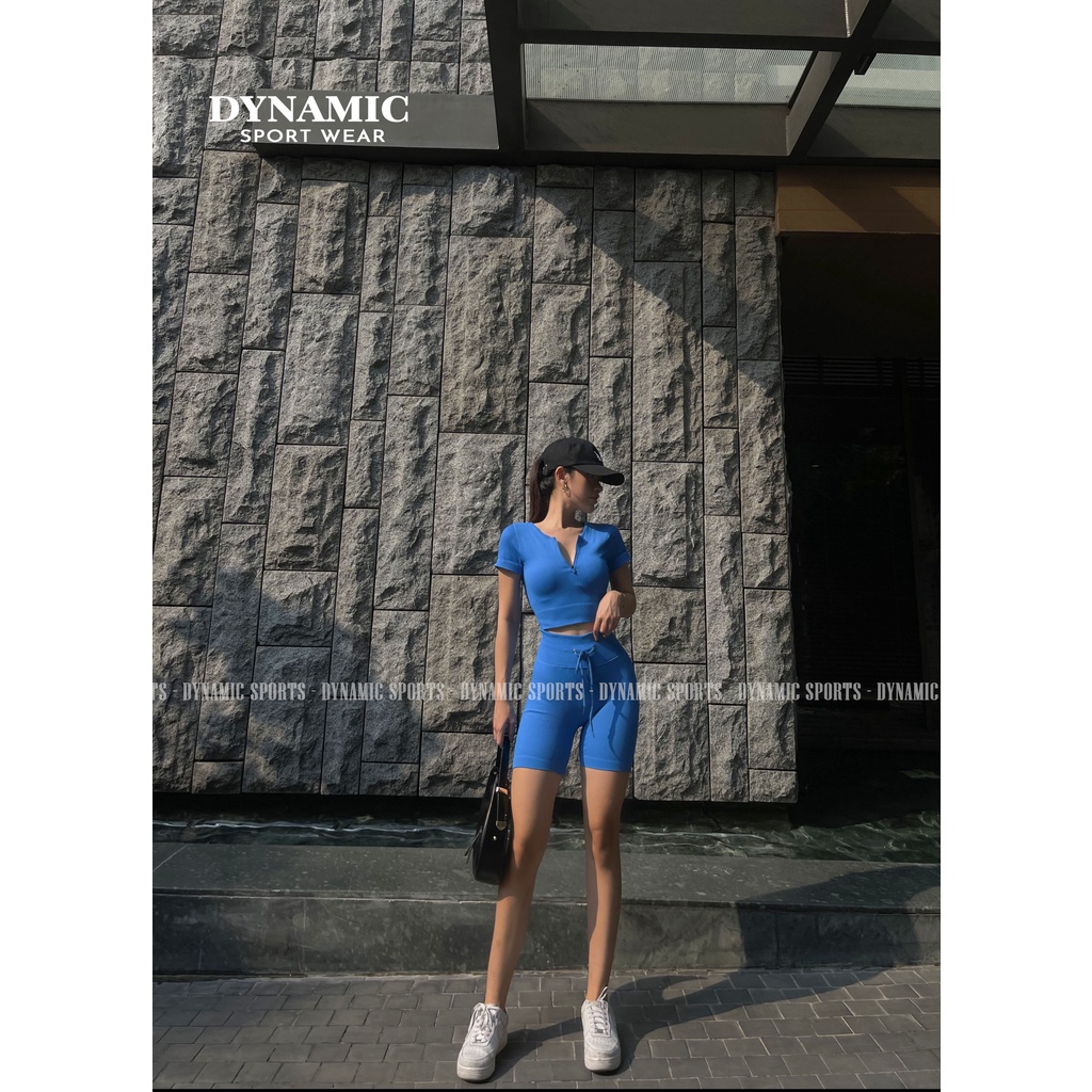 Quần đùi và Croptop thể thao tập Gym, Yoga, Aerobic nữ Biker