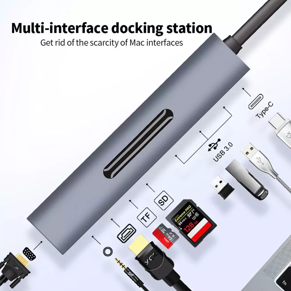 Bộ Chuyển Đổi Usb-C Sang Hdmi Hub 4k Kèm Giắc Cắm 3.5mm & Pd Cho Macbook Pro