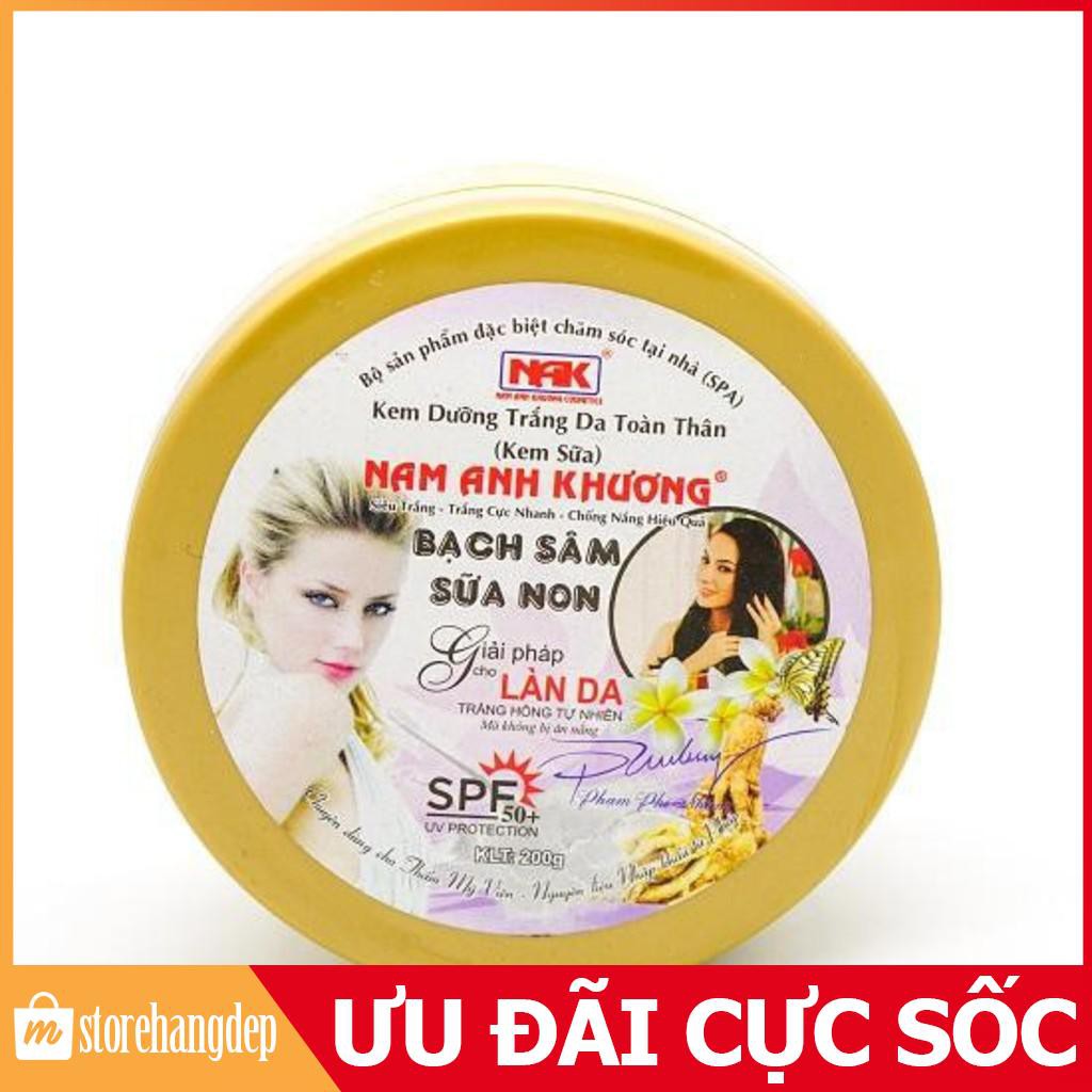 ⏩Kem dưỡng trắng da toàn thân Bạch Sâm - Sữa non Nam Anh Khương (200g) [Hàng đẹp]