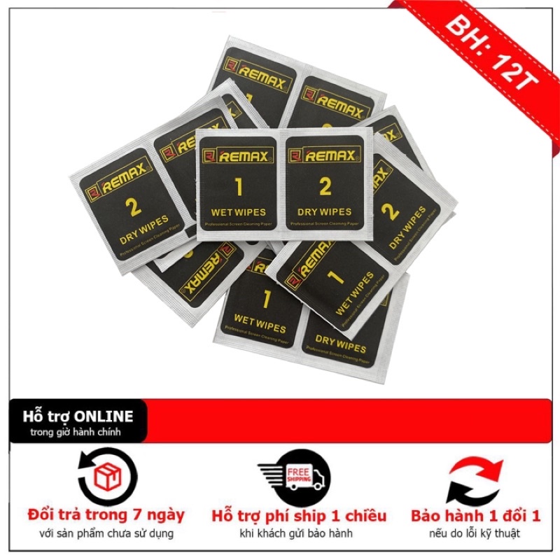 Giấy Lau Màn Hình Điện Thoại, iPad, Kính… 1 Khô, 1 Ướt