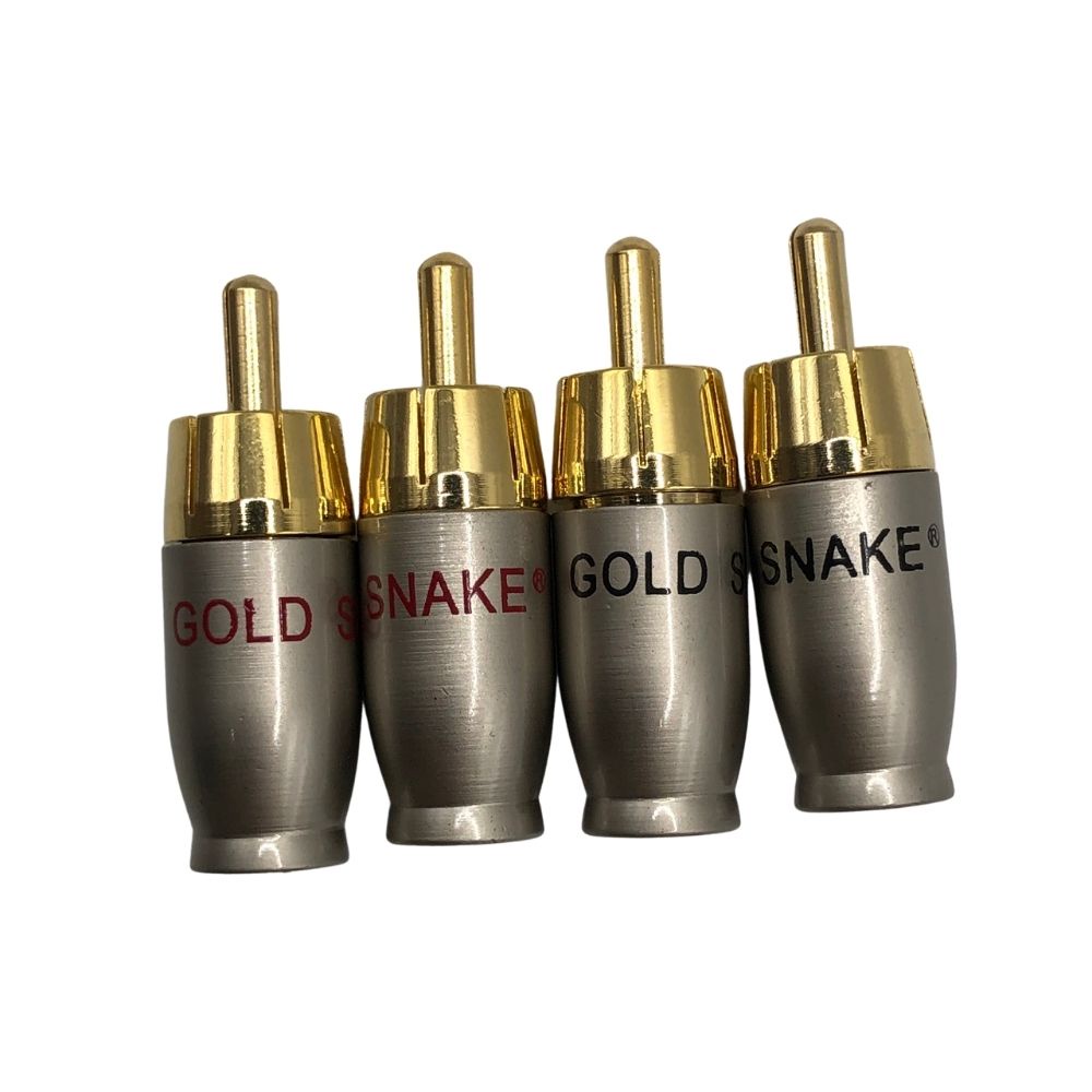 Combo 4 Đầu AV Gold Snake LA-21 Đực  Đồng OFC, Mạ Vàng - Jack Hoa Sen Đực, Jack RCA/Jack AV Lỗi 1 Đổi 1 7 Ngày