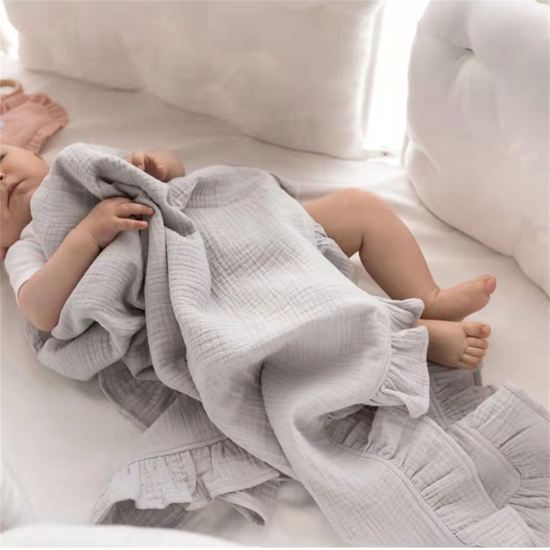Chăn Cotton Muslin Mềm Mại Quấn Em Bé Sơ Sinh