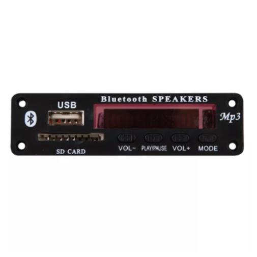 (AB96) Bảng Mạch Giải Mã Âm Thanh Dc 5v / 12v Bluetooth 5.0 Usb Aux Sd Fm Mp3 / Wma / Wav / Flac / Ape Đen Màn Hình Màu