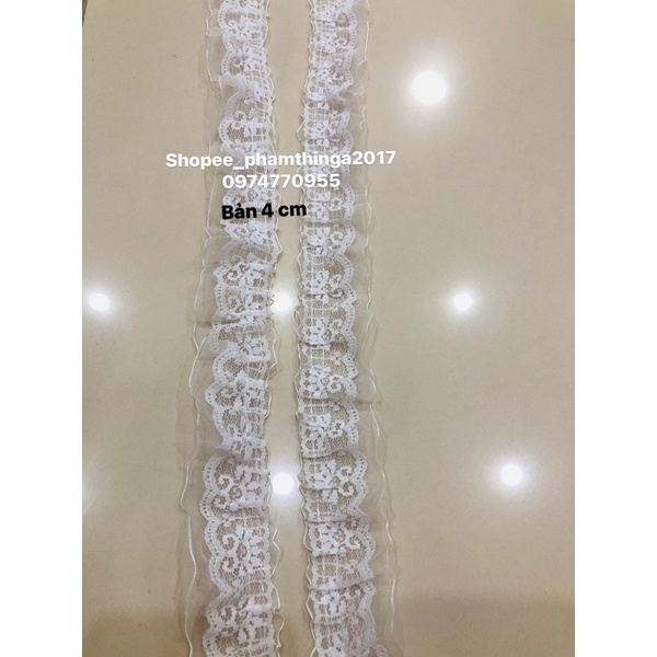 Ren bèo trang trí váy áo