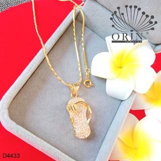 Dây chuyền dạng mì xoắn mặt chiếc dép đính đá thiết kế cao cấp Orin D4433