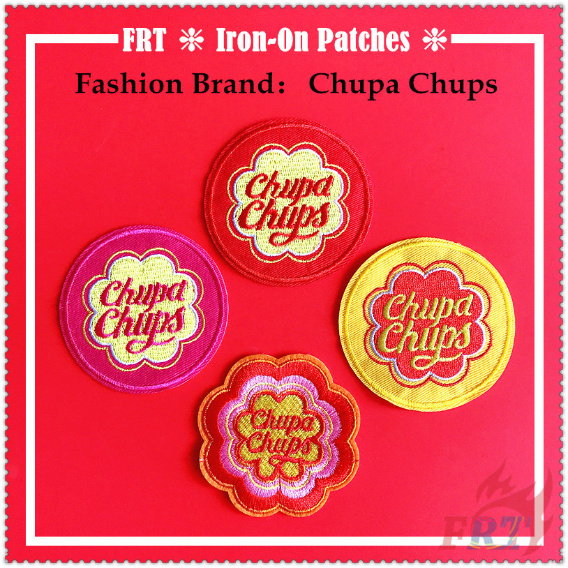 ✿ Thương Hiệu Thời Trang: Chupa Chups Sắt Trên Vá ✿ 1 Sticker Ủi Thêu Hình Huy Hiệu