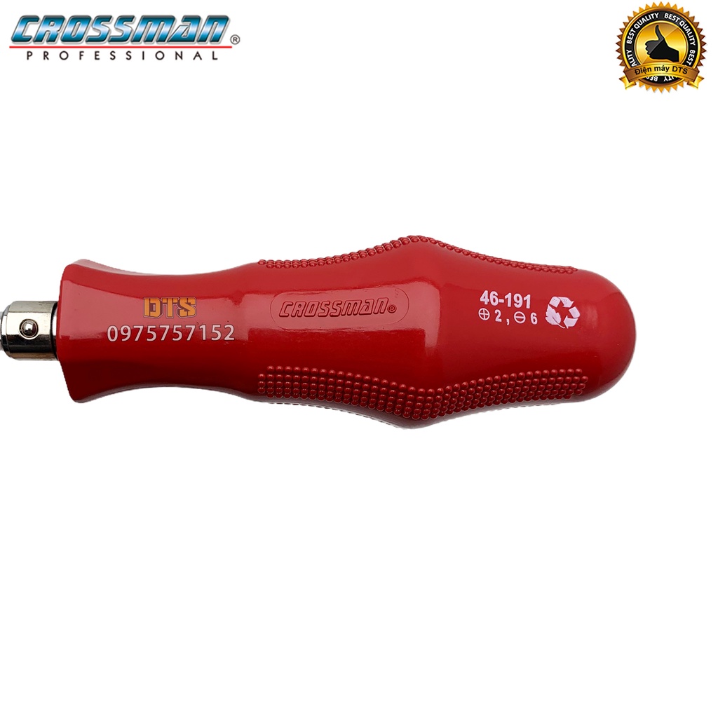 Tô vít 2 đầu cao cấp 6x100mm CROSSMAN 46-191, tua vít dẹp và bake trở đầu thép CR-V siêu cứng đầu hít nam châm vĩnh cửu