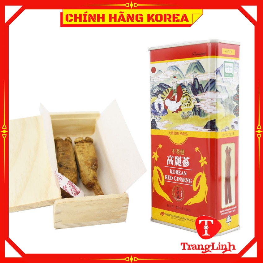 Hồng sâm củ khô hộp thiếc Daedong - Nhân sâm khô hàn quốc thượng hạng - tranglinhkorea