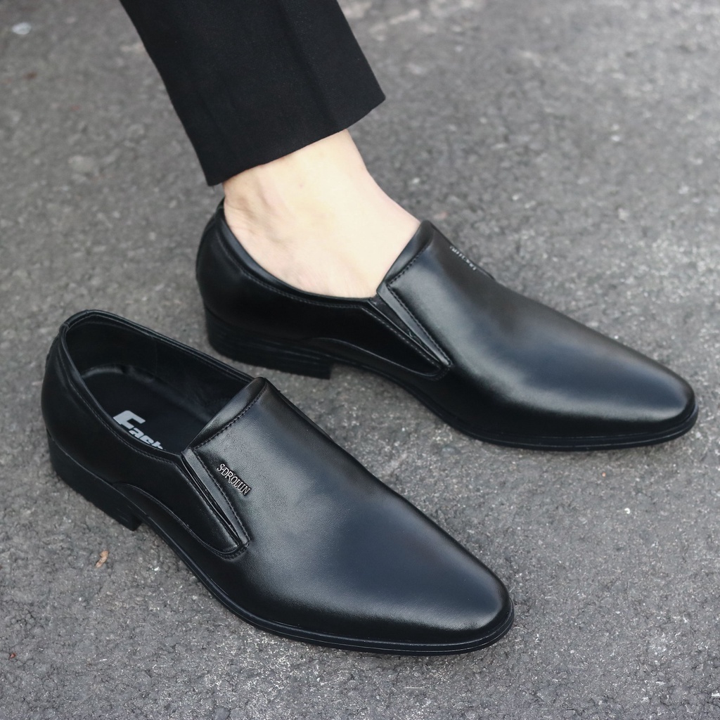 Giày tây nam giá rẻ | sản phẩm khâu đế chắc chắn đính mác phụ kiện đơn giản bảo hành 12 tháng