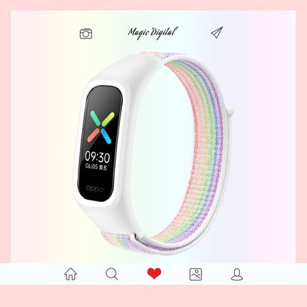Set dây đeo nylon và vỏ đồng hồ thông minh silicone chống thấm nước phong cách thể thao dành cho Oppo/ Oppo EVA