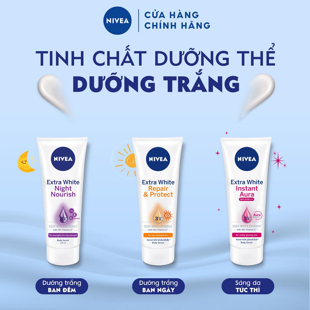 Bộ đôi Tinh chất dưỡng thể trắng da Ngày &amp; Đêm NIVEA (180mlx2 88314+89122)